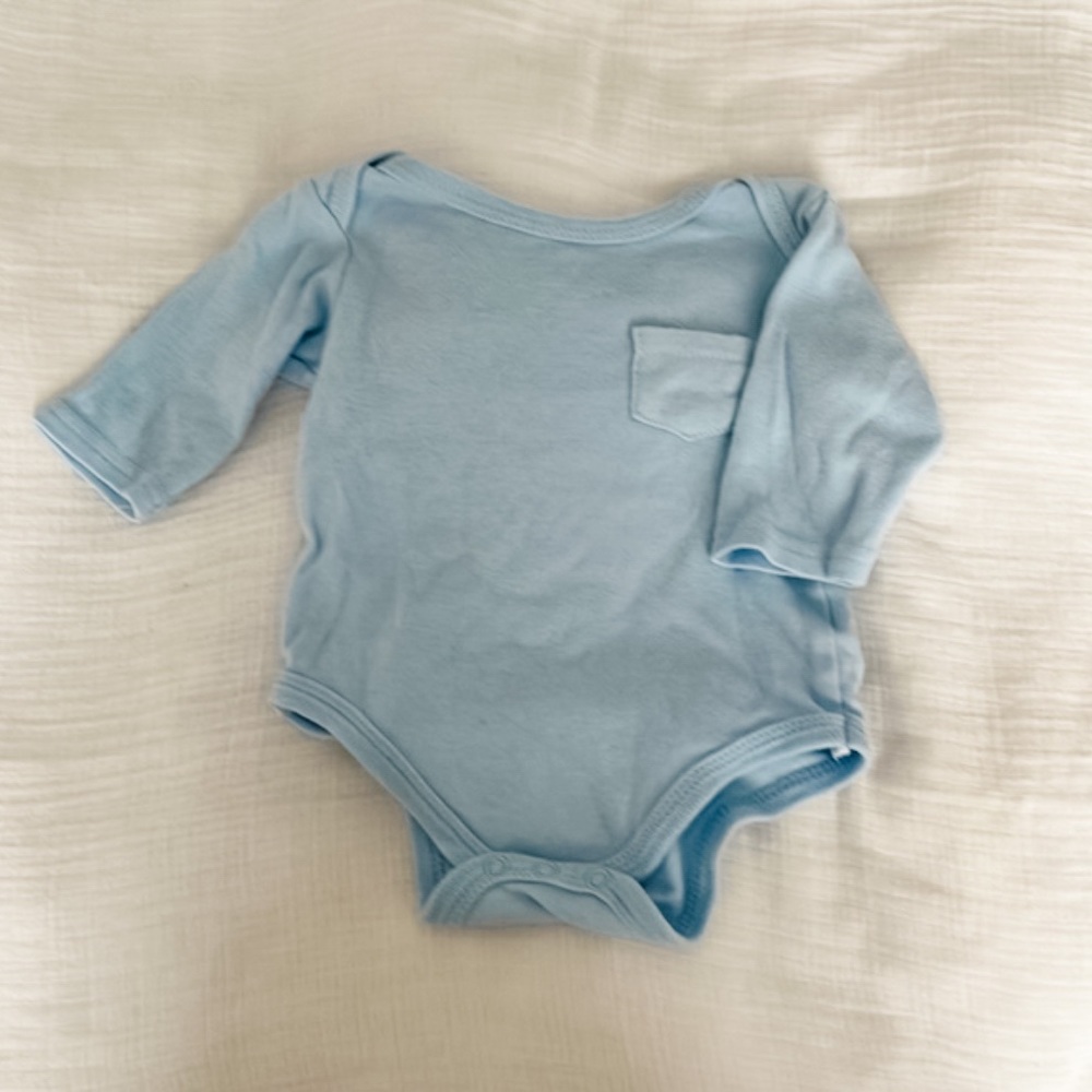 4/$20 Solid Blue Onesie | Little Treasure | 0-3 Months